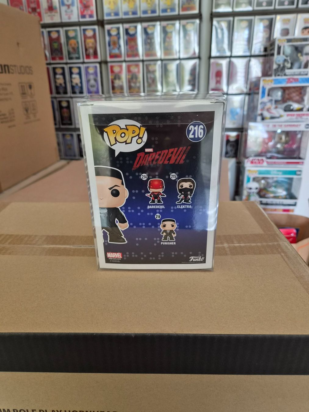 Funko Figurines: Funko Pop Punisher #216 Chase – Marvel Daredevil – Neuf avec emballage d'origine à Sisseln AG par schenk-figuren 2