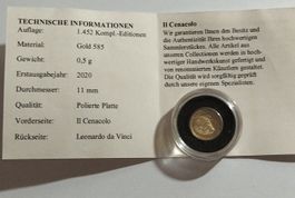 Moneta "Il Cenacolo" oro 585 2020
