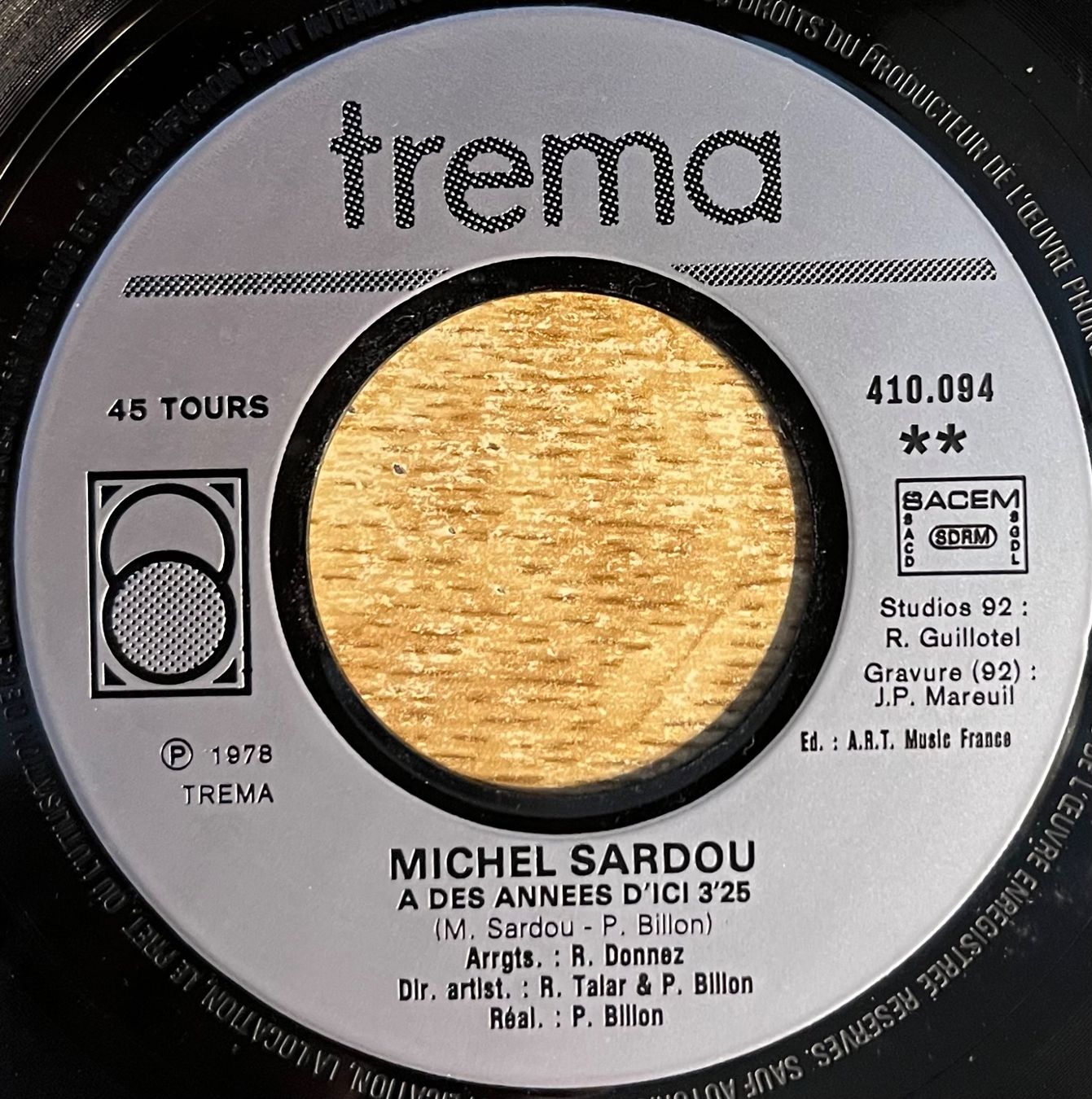 Dischi in vinile: MICHEL SARDOU - EN CHANTANT – Usato da Bussigny venduto da vinyl-pas-cher 3