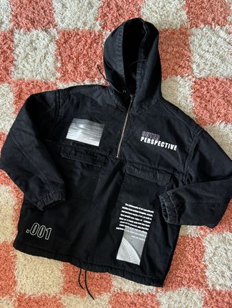 Black Outer Perspective Winter Jacket