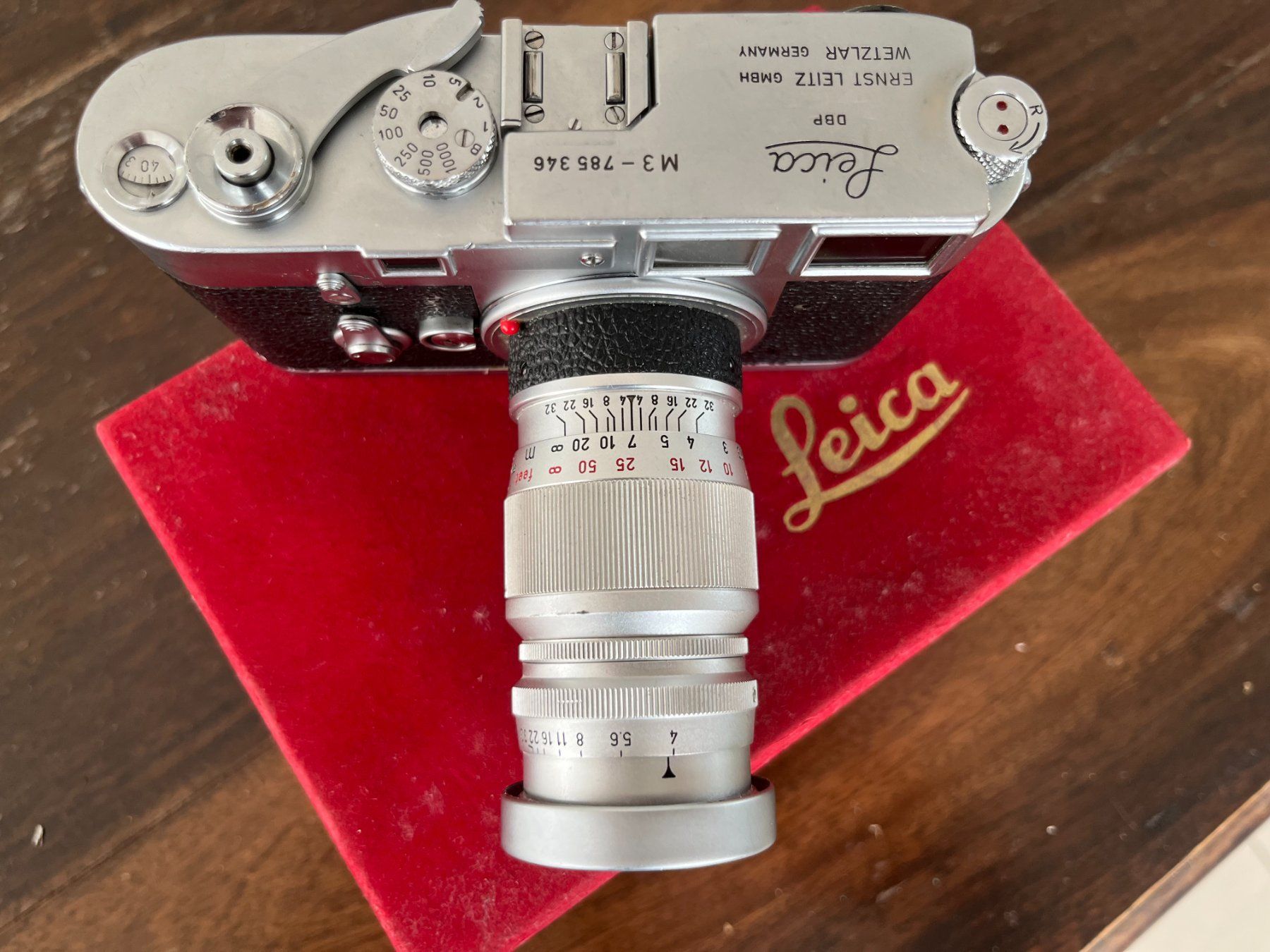 Leica Fotocamera: Leica M3 mit Elmar 90 mm Objektiv – Usato da Neyruz FR venduto da jeanmorc