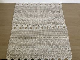 2 Vitragenstangen ausziehbar 30cm weiss mit Vorhang