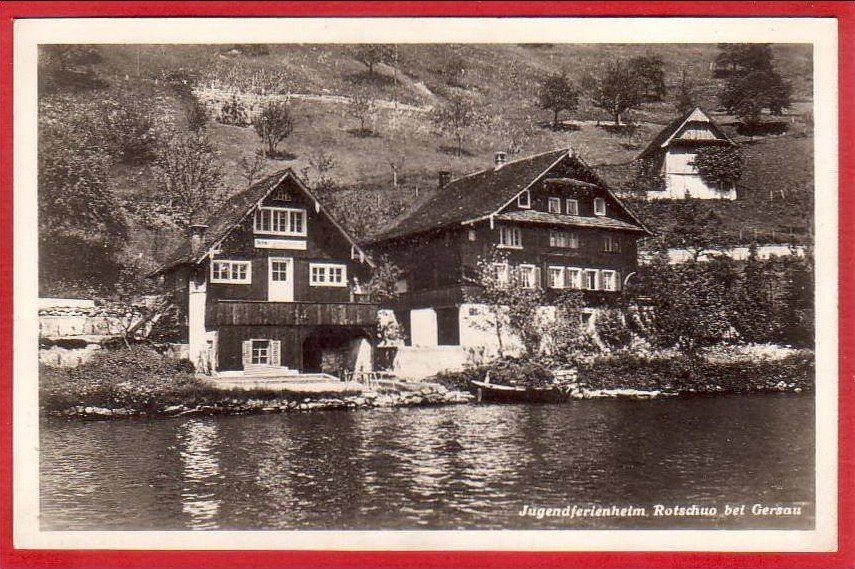 Cartoline postali: JUGENDFERIENHEIM ROTSCHUO BEI GERSAU – Usato da Grüningen venduto da Kartenlaube