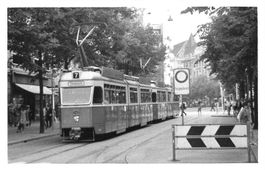 Zürich (ZH) Gelenktram Linie 7 Schwamendingen 1968