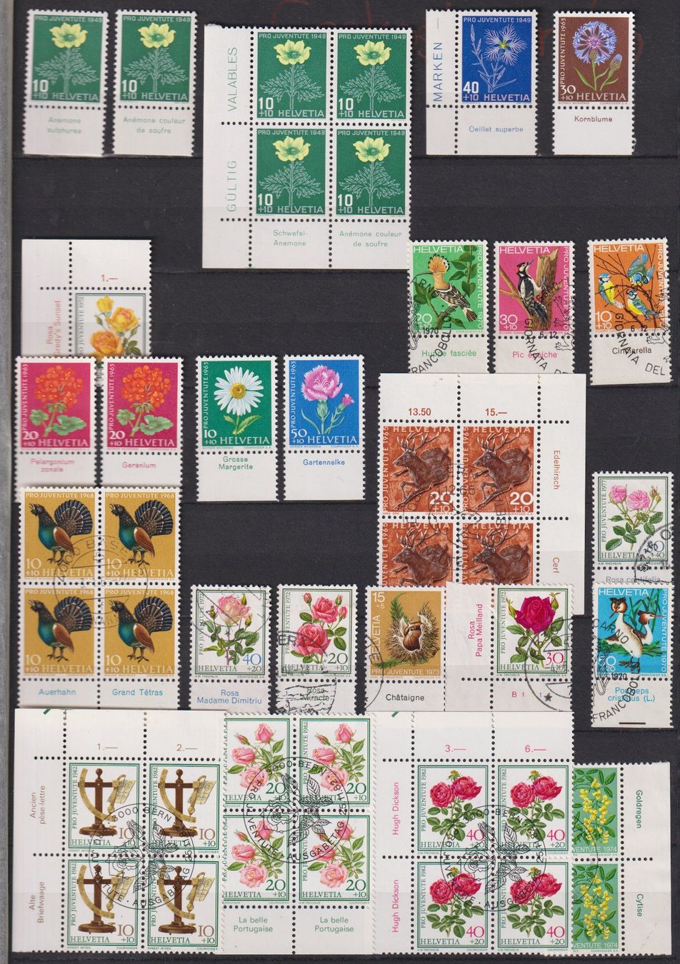 Alle Briefmarken: Grosses Lot PJ mit Tabs. Gest. & ungest. – Gebraucht aus Koblenz von Boerse6
