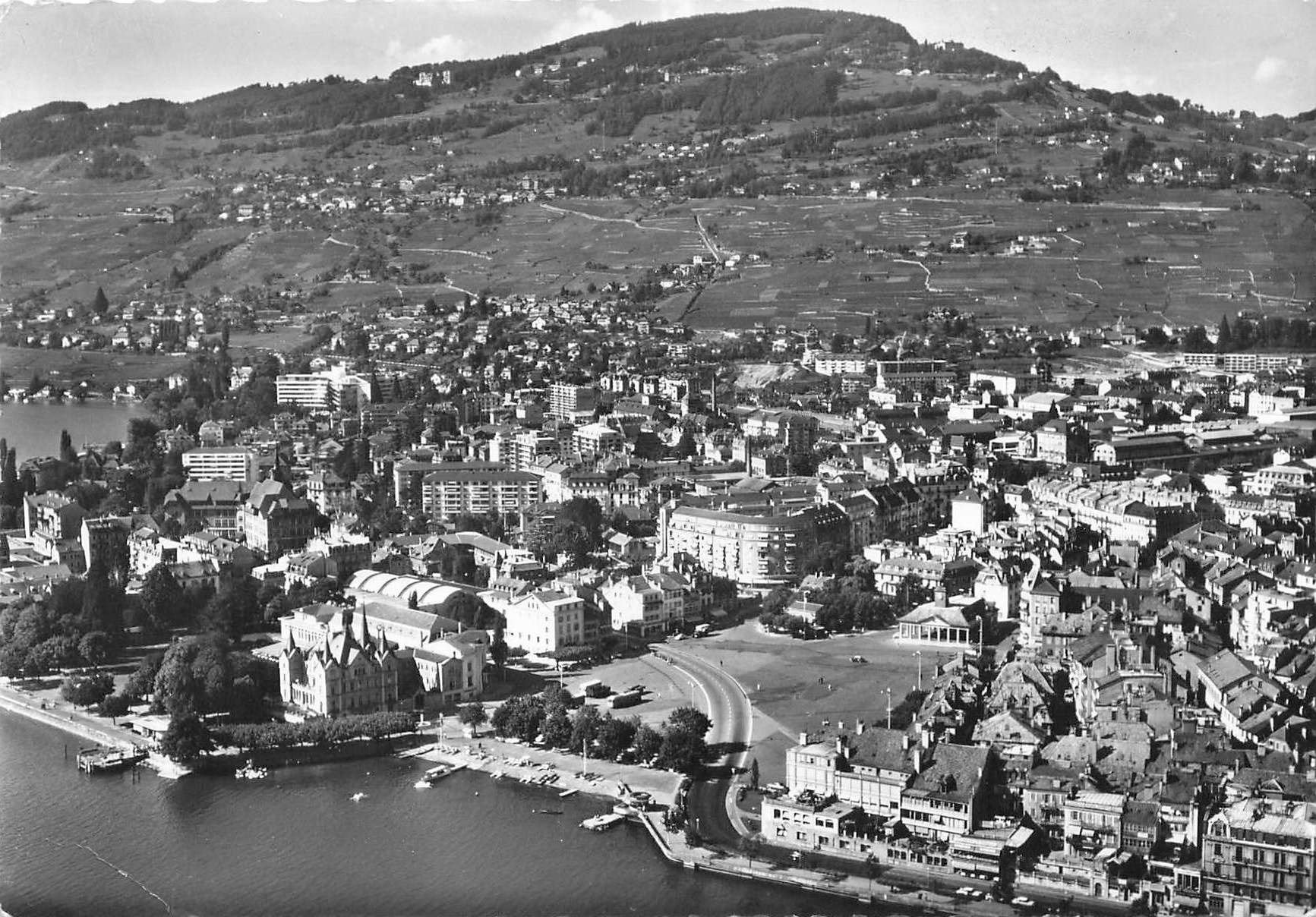 Cartoline postali: Vevey Vue générale (VD) G – Usato da Biasca venduto da Blenio71