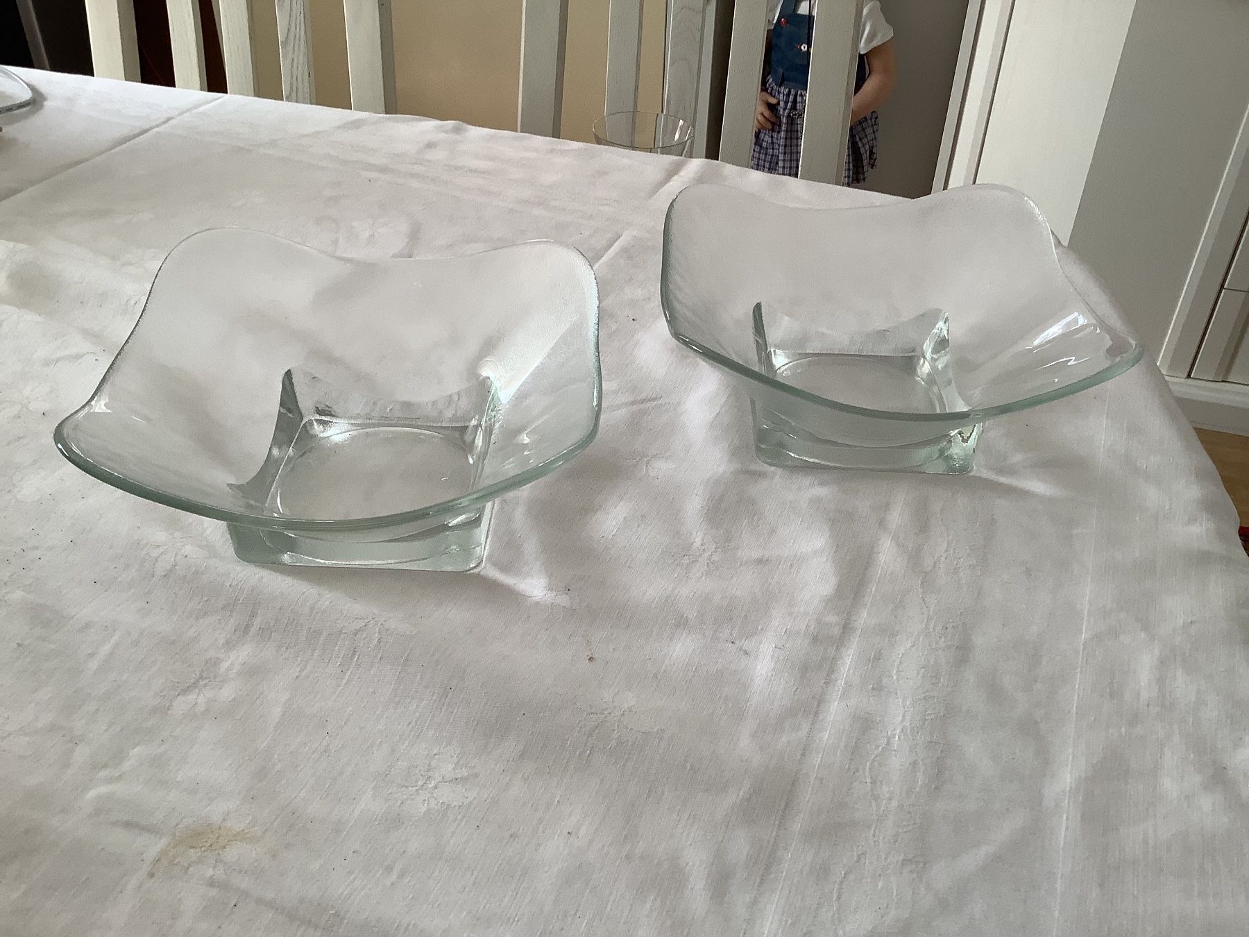 Glasi Hergiswil Ciotole: 2 Hergiswiler Glas Schüssel – Usato da Wädenswil venduto da Jsi.Z01