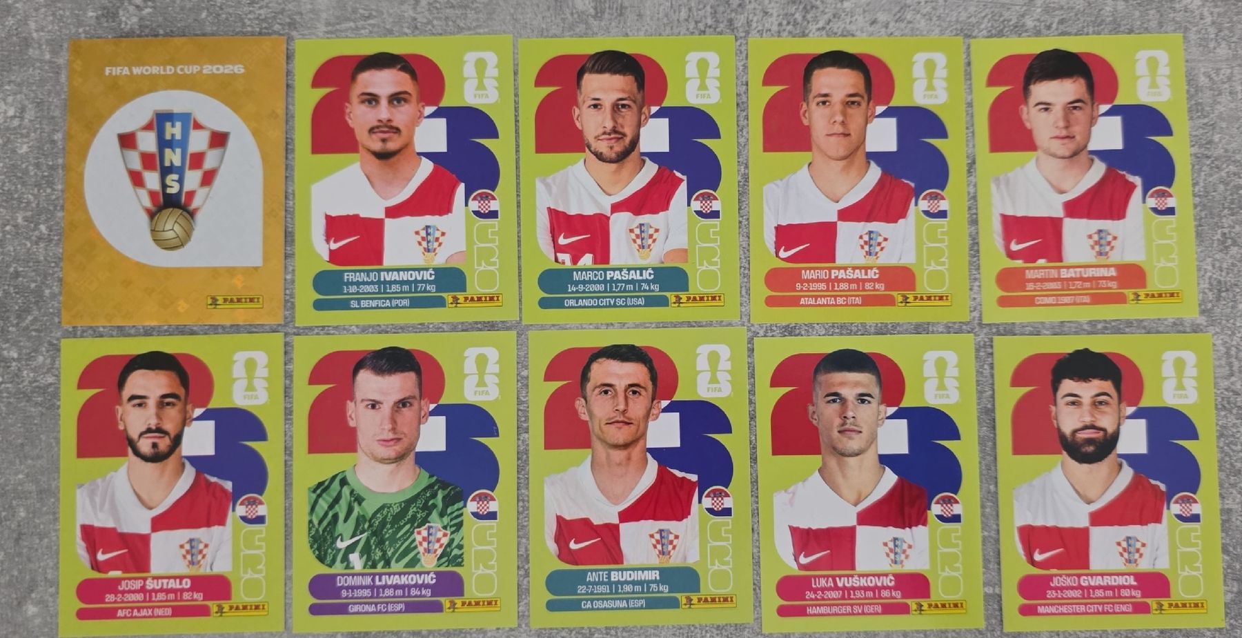 Panini Sammelbilder & Trading cards: Panini WM 2026- Team Kroatien – Gebraucht aus St. Gallen von Shelly__x3