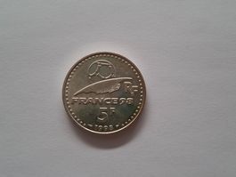 5 Francs Gedenkmünze Finale Coupe du monde 1998 Stgl Silber