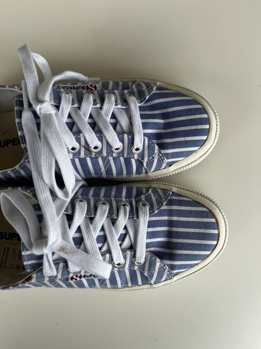 Superga Scarpe da donna: Superga Sneaker blau/weiss gestreift Grösse 37 – Usato da Olten venduto da hahnice99 2