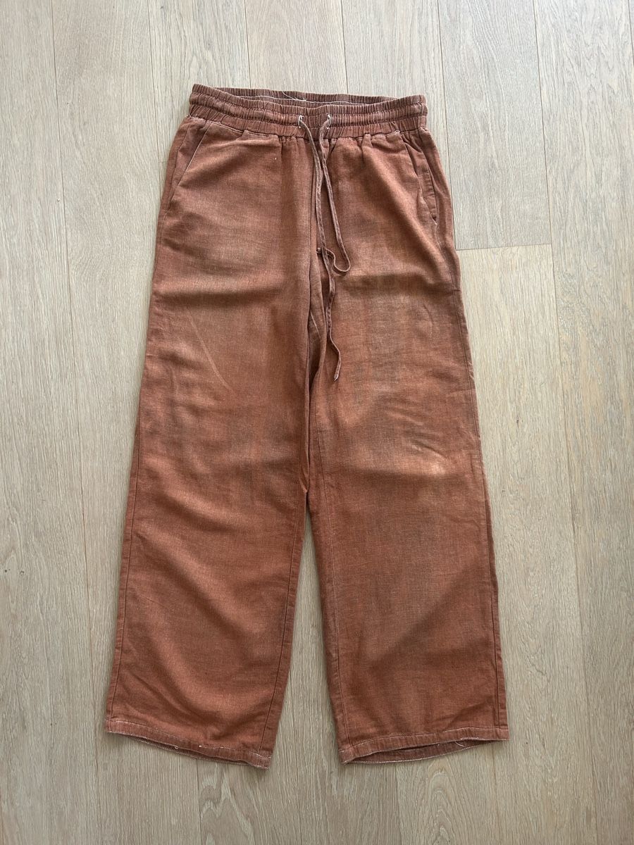 Pantaloni: Leinenhosen Damen braun Grösse S – Usato da Bern venduto da marleyy77 1