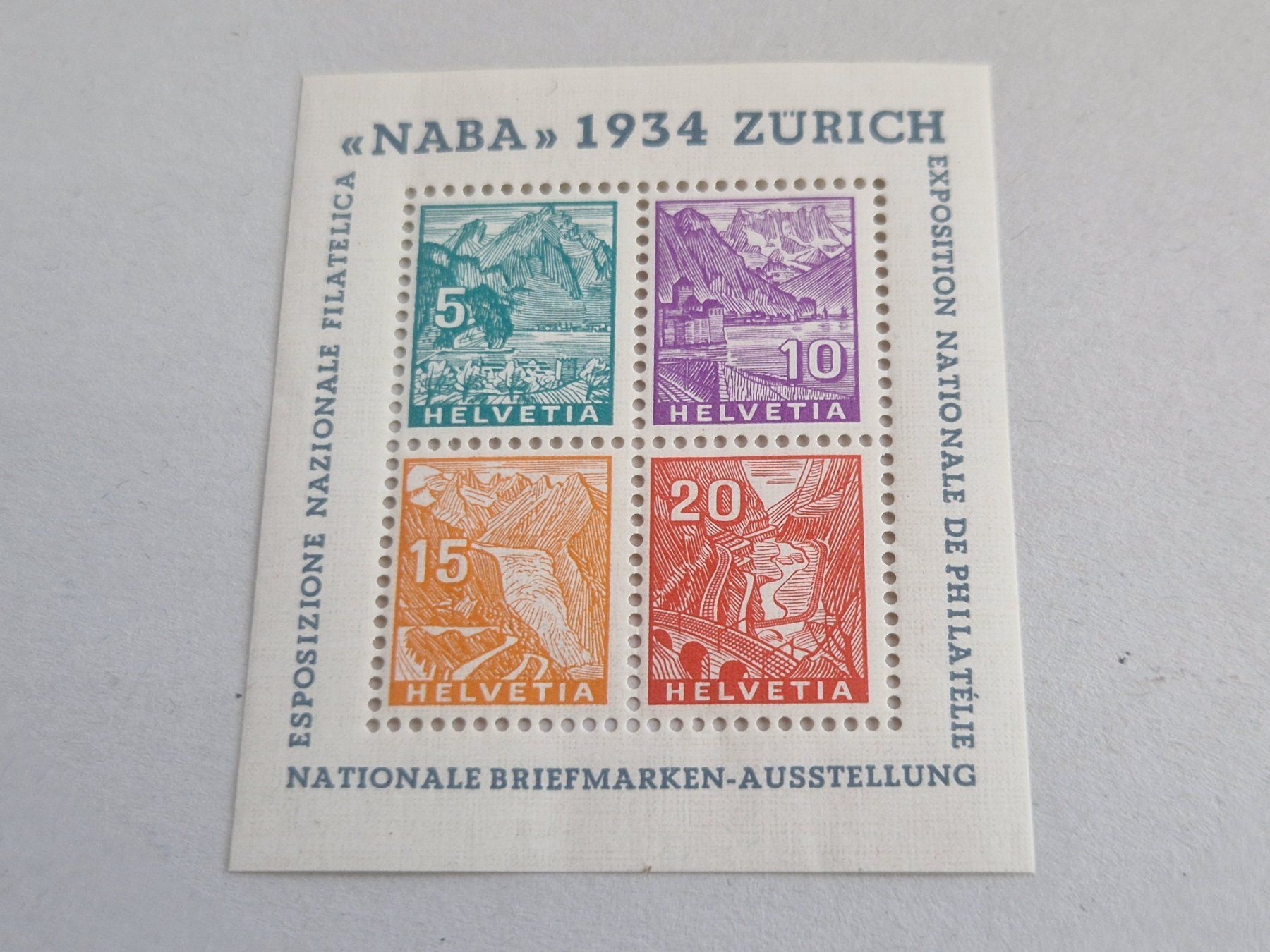 Tutti i francobolli: NABA - Block 1934, postfrisch**, ab 1.- – Usato da Burgdorf venduto da Glossy01