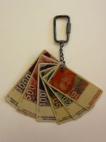 Vintage "Schweizer Banknoten" Schlüsselanhänger