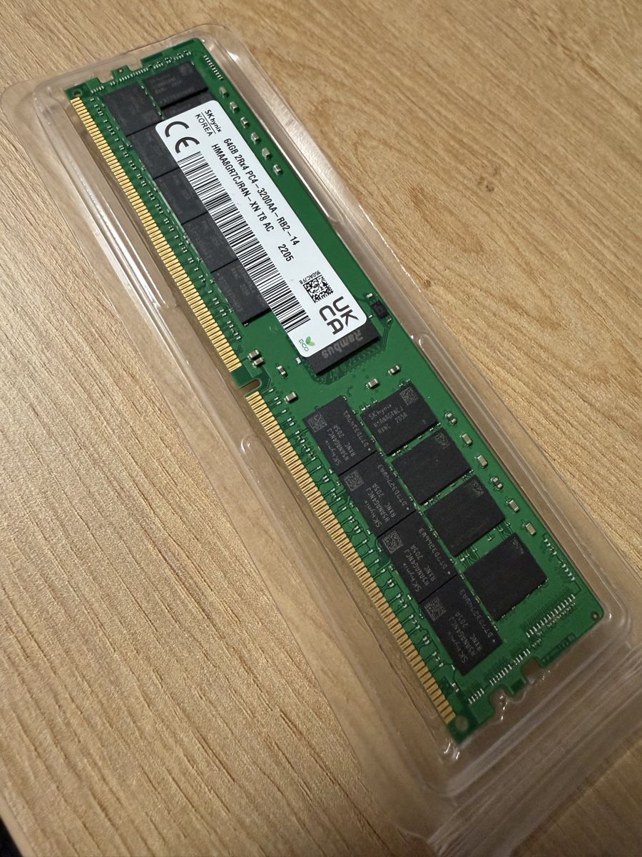 Memoria / RAM: 64GB DDR4 3200 ECC 2Rx4 – Usato da Gams venduto da Esxi