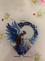Handgemachte Schmuckschatulle mit Engel-Motiv, neuwertig
