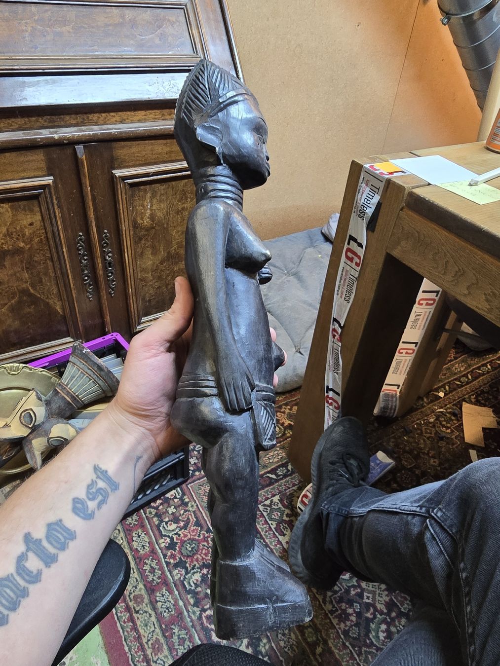 Statuette: Afrikanische Holzfigur (D) – Usato da Rorschach venduto da TimelessTrading 3