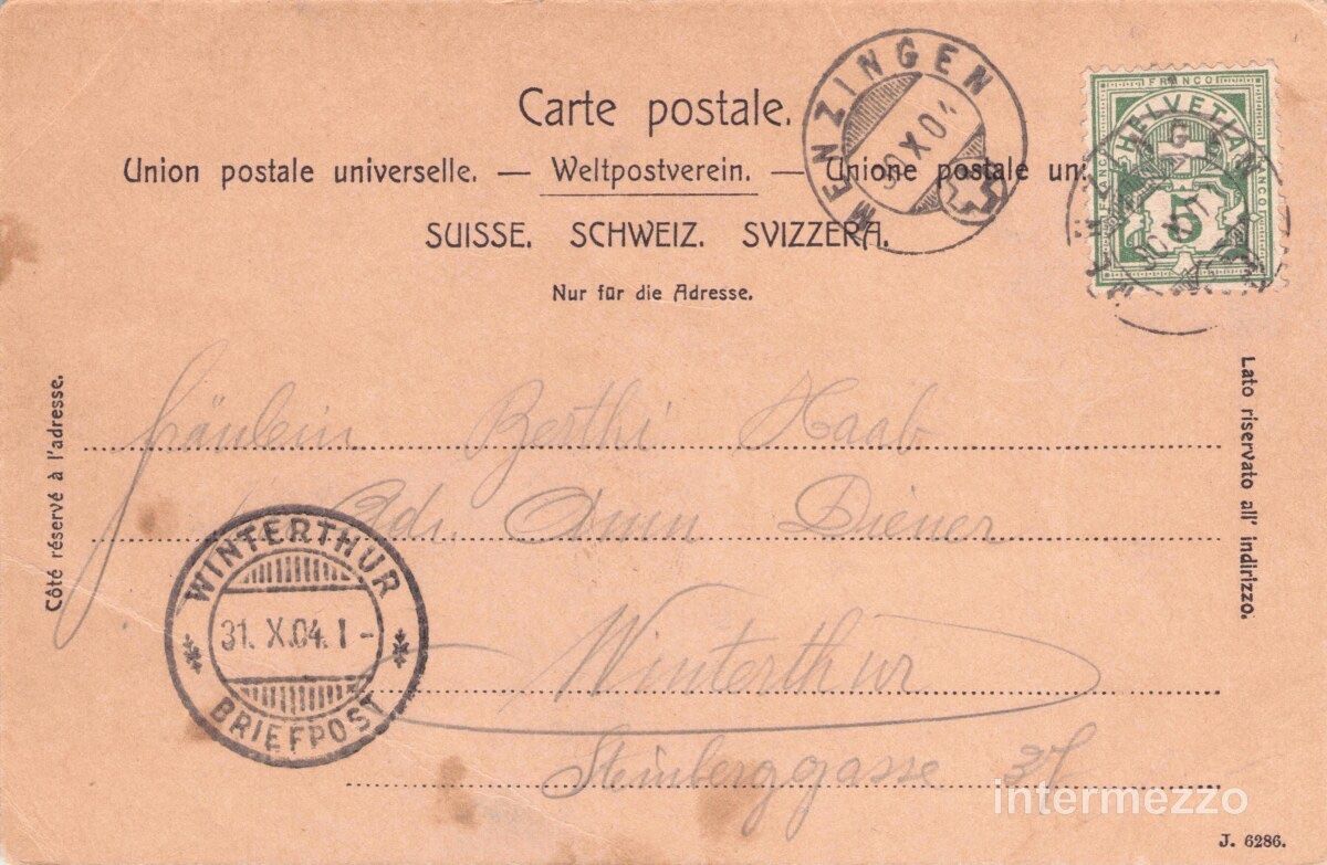 Cartoline postali: Menzingen ZG // 1904 Gruss Litho – Usato da Basel venduto da intermezzo12 1