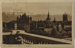 LAUSANNE - Le Château et la Cathédrale - 1906