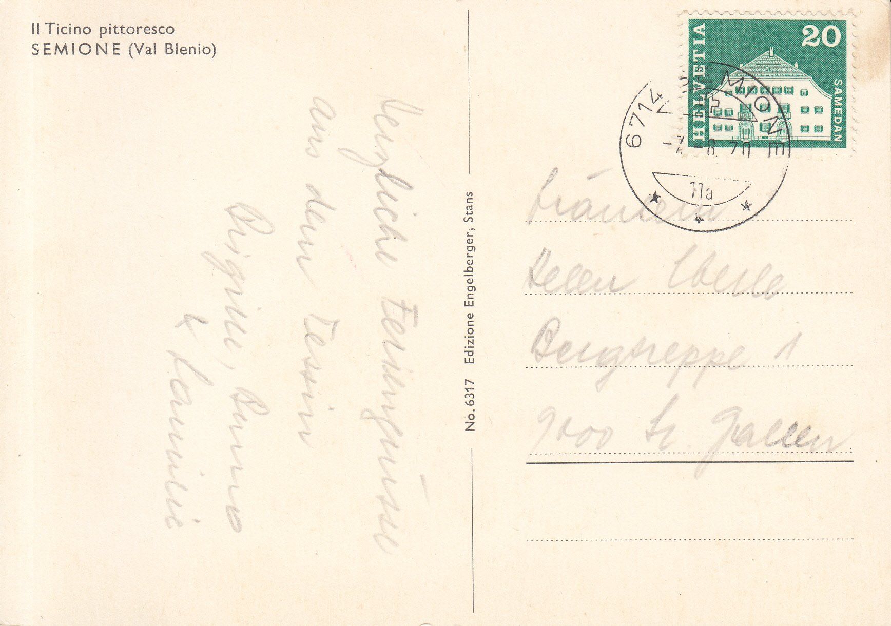 Cartoline postali: Semione 1970 – Usato da Bürglen TG venduto da StampGraf 1