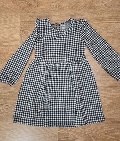 Robe fille Kiabi carreaux noir blanc taille 5 ans