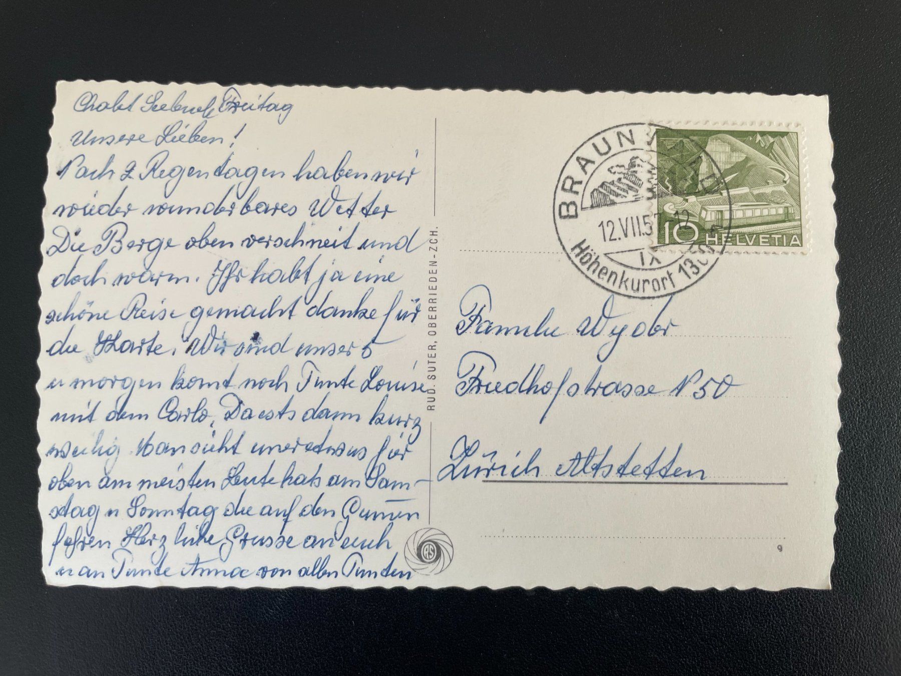 Cartoline postali: AK GL Braunwald-Terrasse – Usato da Thal venduto da Danny82 1