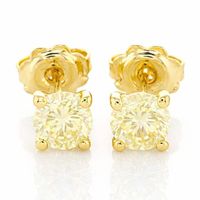 Ohrringe - 14 kt. Gelbgold, VS - 1,08ct.