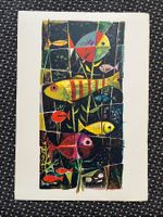 Lithografie mit bunten Fischen 1965.      (ID B5858)