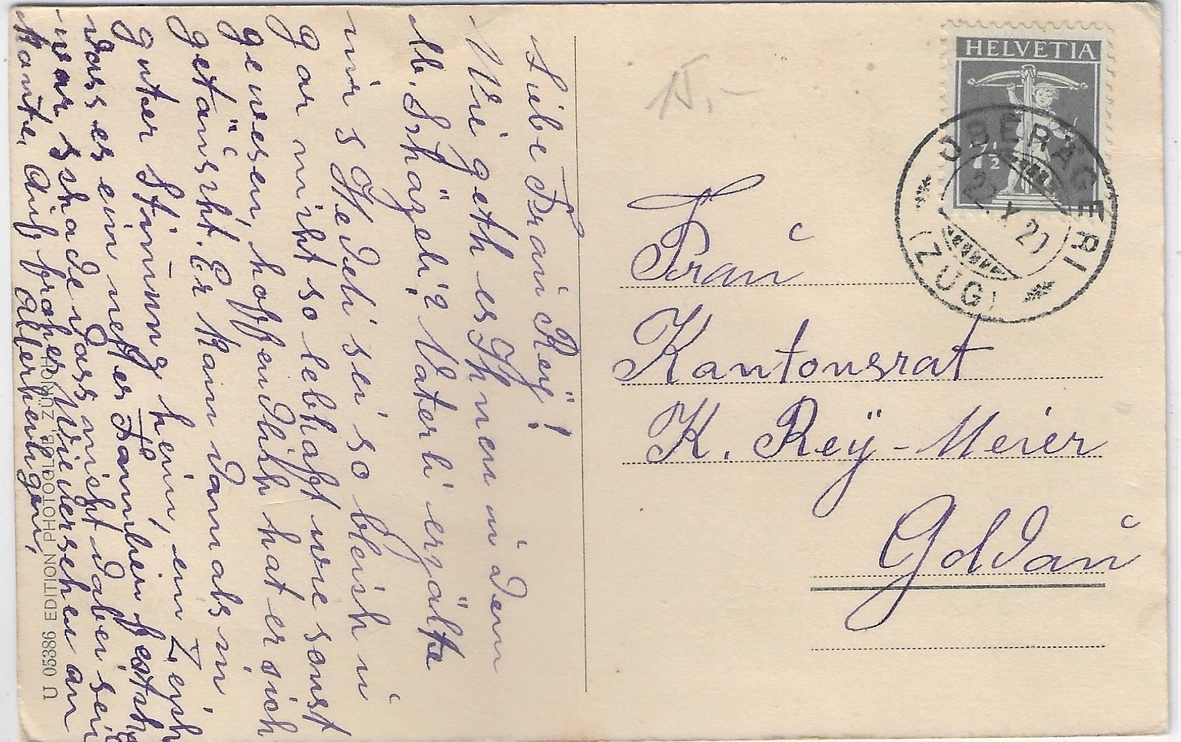 Cartoline postali: Kuranstalt Ländli - Oberägeri – Usato da Ettingen venduto da Kartenplanet 1