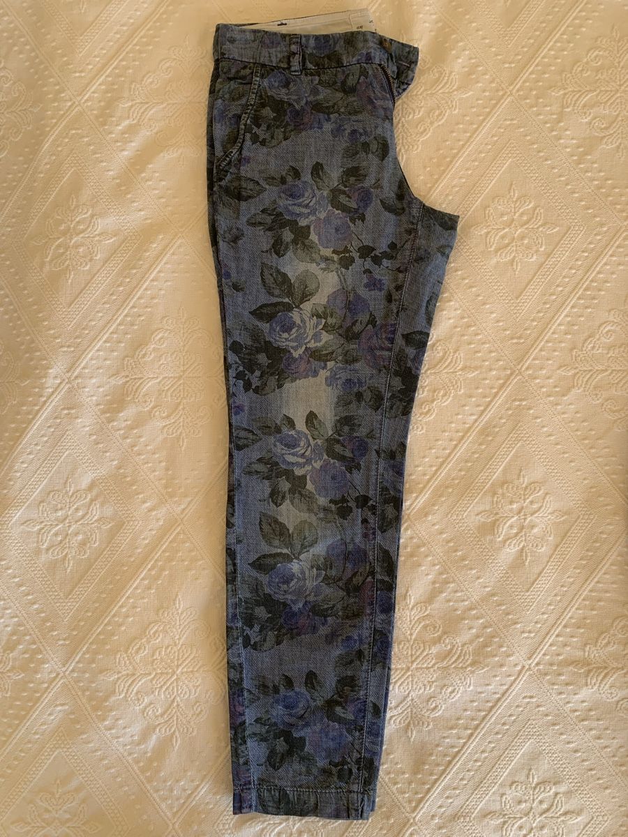 Pantaloni: Hose mit Rosen, Gr. 34 – Usato da Zürich venduto da p_q7q_nichtraucher 2