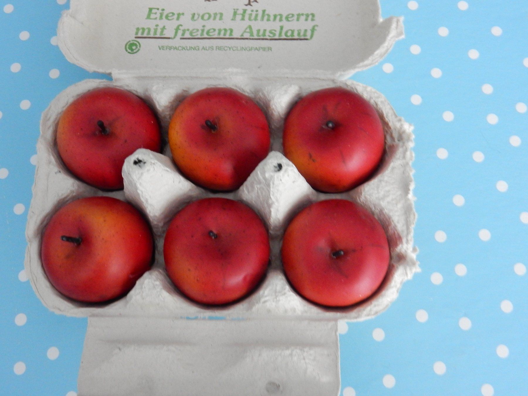 Tutte le decorazioni: Apfel: 6 rote Kunst-Äpfel, Herbstdeko, neuwertig – Usato da Jona venduto da simongarden 1