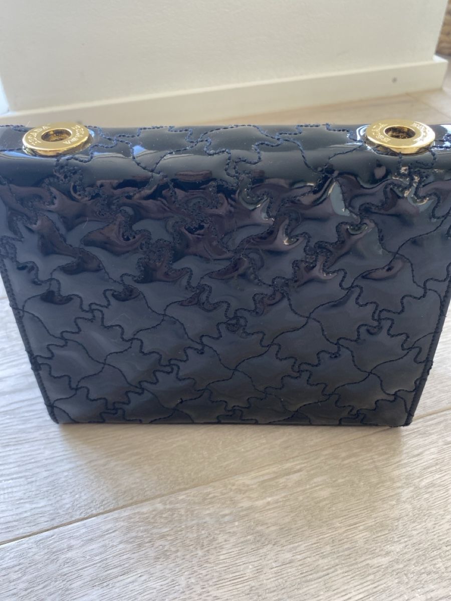 Escada Taschen: Handtasche Escada Lackleder Schwarz gesteppt – Gebraucht aus Nohl von Gross2 3