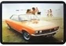 Blechschild-OPEL MANTA ROT AM MEER
