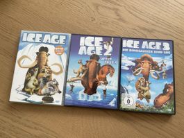 DVD Ice Age 1 bis 3 Set Animationsfilme guter Zustand