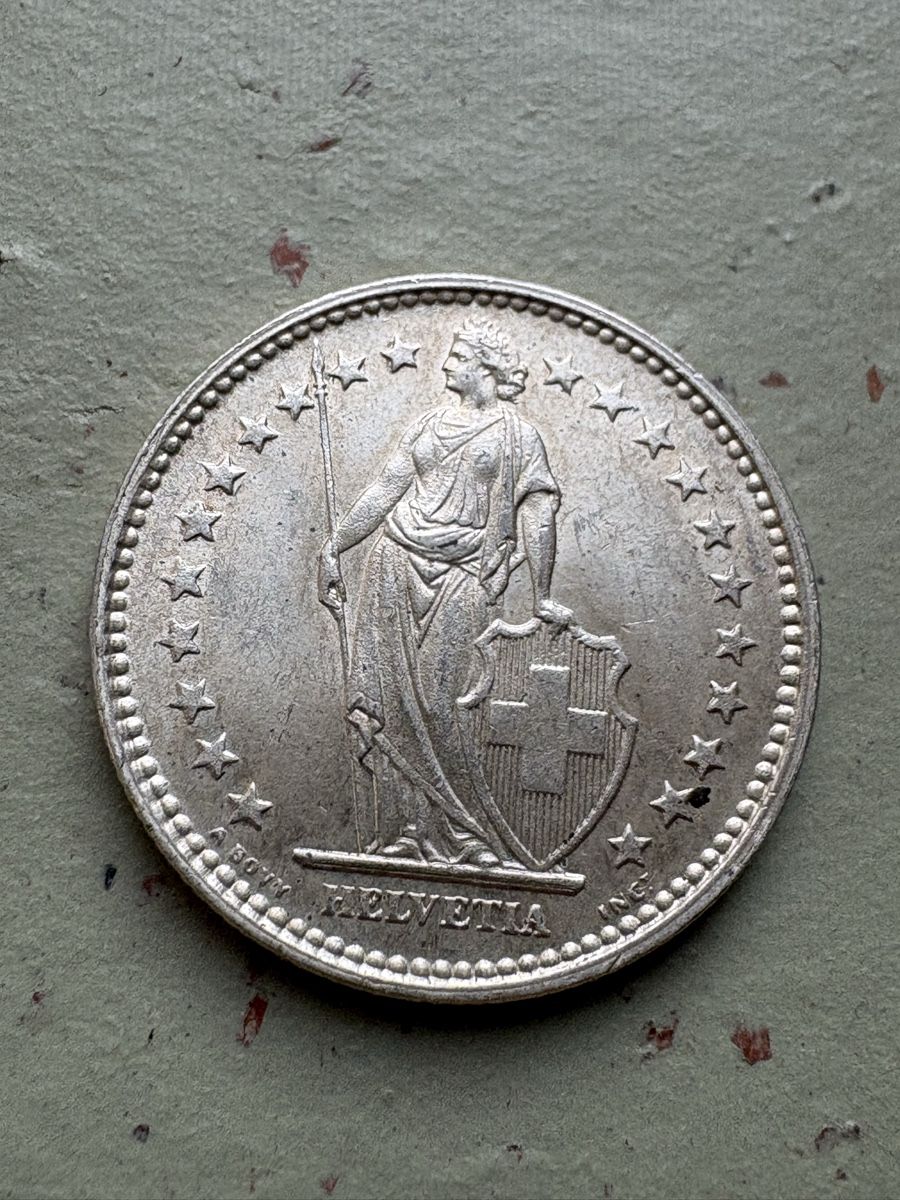 Tutti le monete: 2-Franken 1920 gutes Stück – Usato da Zürich venduto da mysilvercoin 1