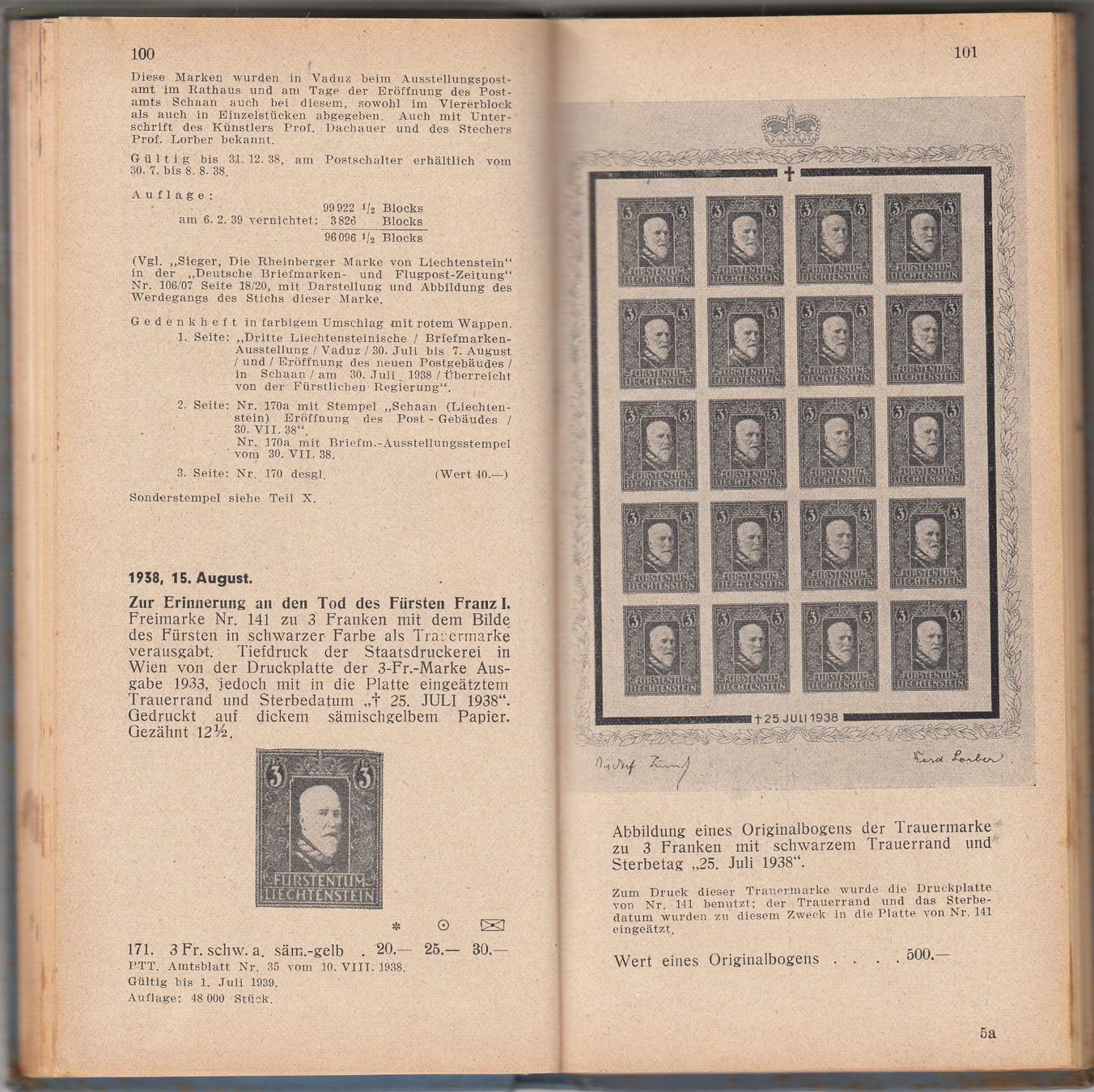Tous les timbres: Katalog Liechtenstein 1943 – D'occasion à Herrliberg par Lfrifda 7