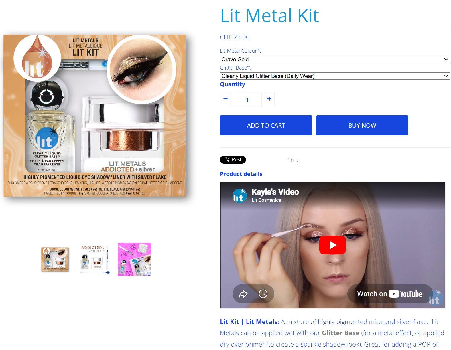 Make-up: Lit Cosmetics Lit Metal Kit Pinsel Lidschatten - Enchanted – Nuovo e nell'imballaggio originale da Cham venduto da Trendy_Outlet 6