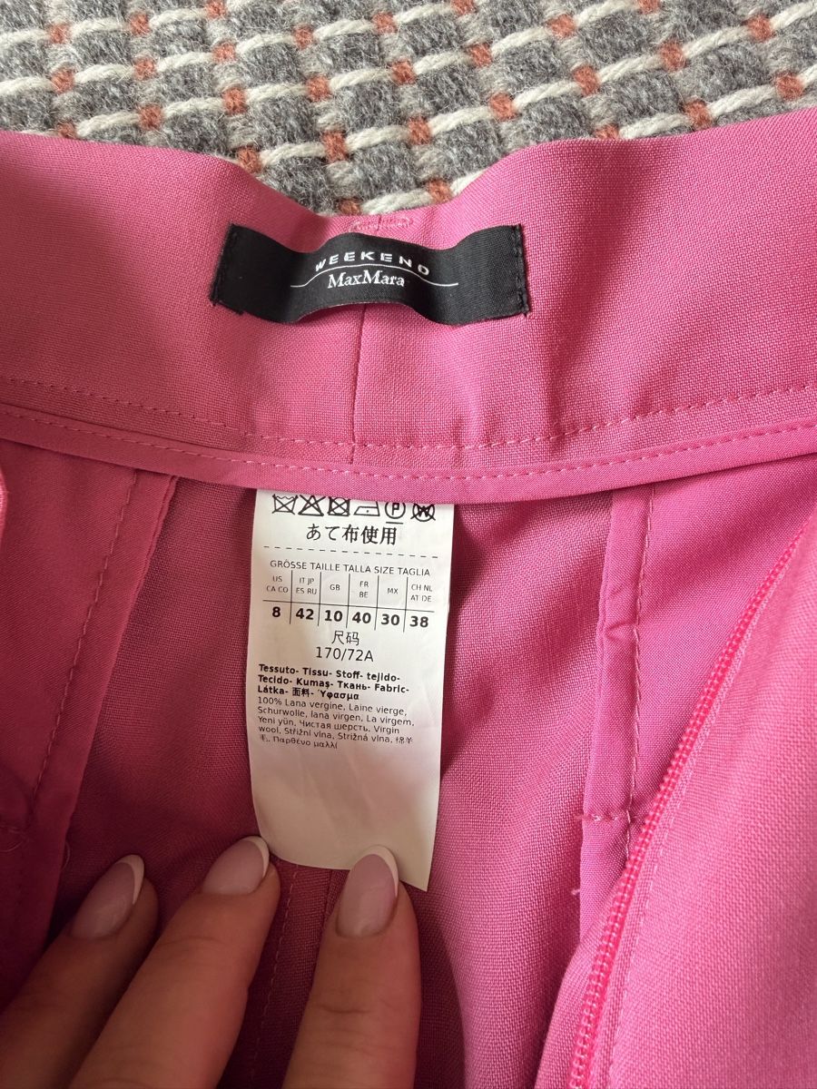 Max Mara Pantaloni: Weekend Max Mara Pink Wool Culottes Size 8 - Perfect for Spr – Nuovo (secondo la descrizione) da Männedorf venduto da iza04 2