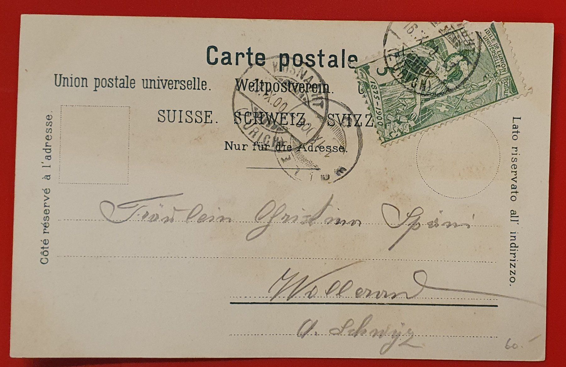 Cartoline postali: Gruss aus Küsnacht 1900 – Usato da Kreuzlingen venduto da Rschweiz1 1