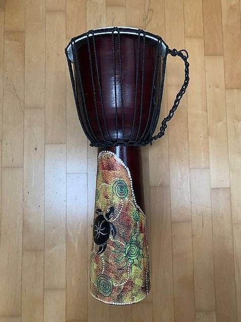 Djembe Trommel Aus Mahagoniholz – Handtrommel 40 Cm, Fair Trade, Für Kinder & Erwachsene