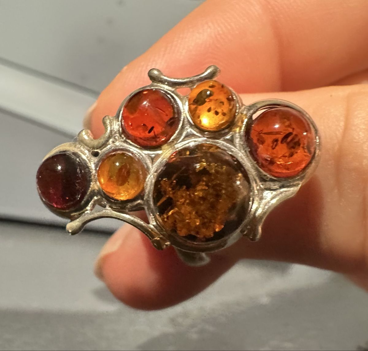 Ringe: Bague argent ambre pierres multiples – Gebraucht aus Plan-les-Ouates von aur_z5pj 1