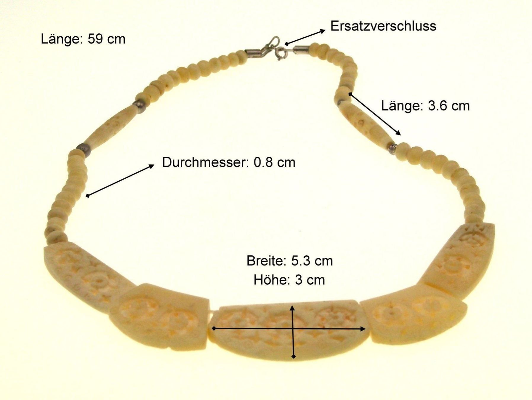 Catenine: Alte sehr schöne Kette aus Knochen – Usato da Langenthal venduto da Sammlungs_aus 1