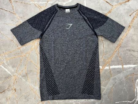 GYMSHARK Devant Seamless T-Shirt Blue Grösse M