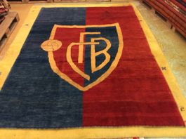 FCB Basel Orientteppich, Gabbeh! Spezialanfertigung! N 785