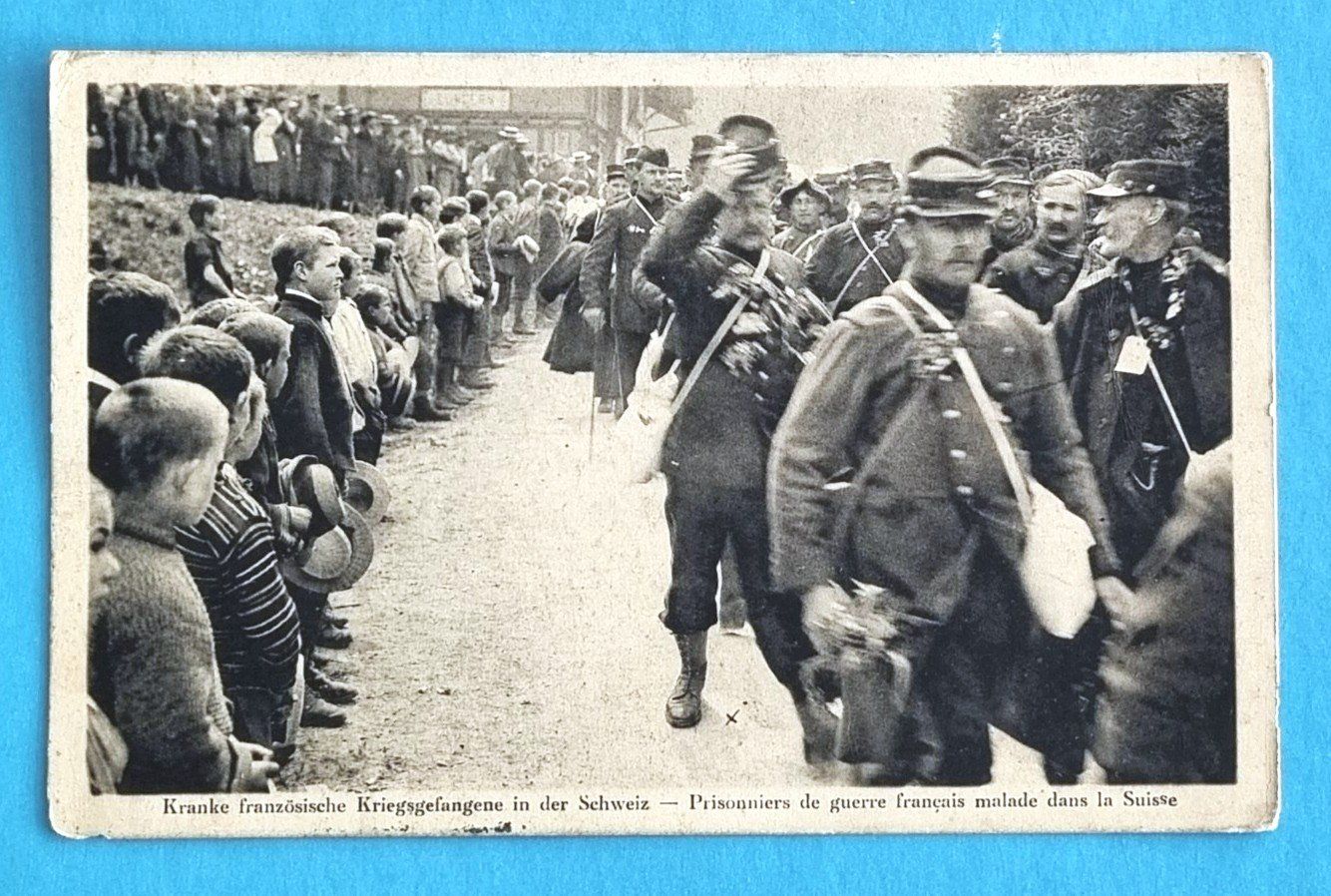 Cartoline postali: Lungern - Bahnhof - Internierte Kriegsgefangene - 1916 – Usato da Rothrist venduto da RROENK