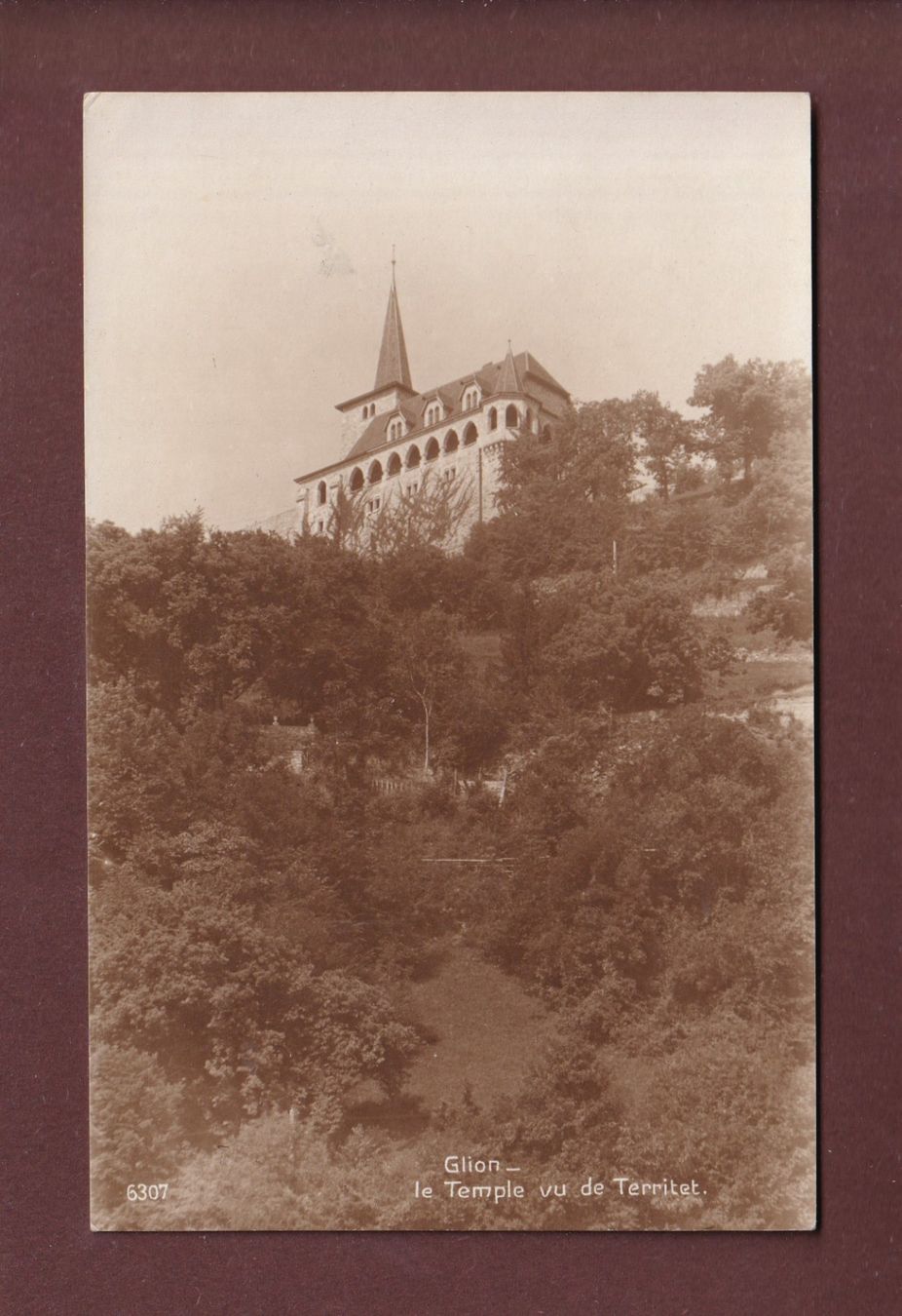 Ansichtskarten: GLION - Temple vu de Territet – Gebraucht aus Pully von nicecards-shop