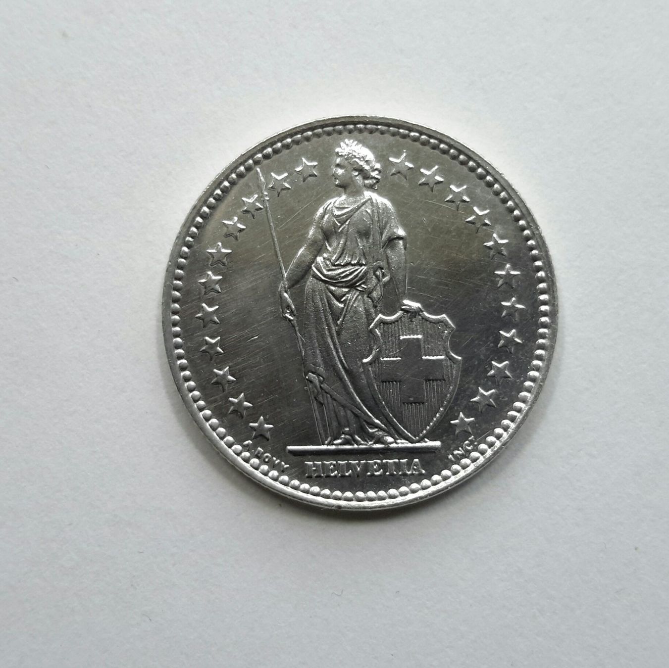 Alle Münzen: 2 Franken , 1936 , Silber , unzirkuliert . – Neu (gemäss Beschreibung) aus Burgdorf von Olli.34 1