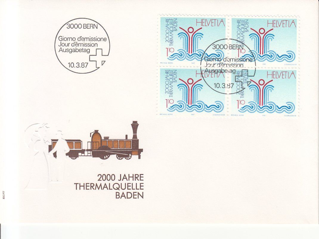 Alle Briefmarken: SBK 743 - 474 im 4er-Block FDC – Gebraucht aus Bürglen TG von StampGraf 3
