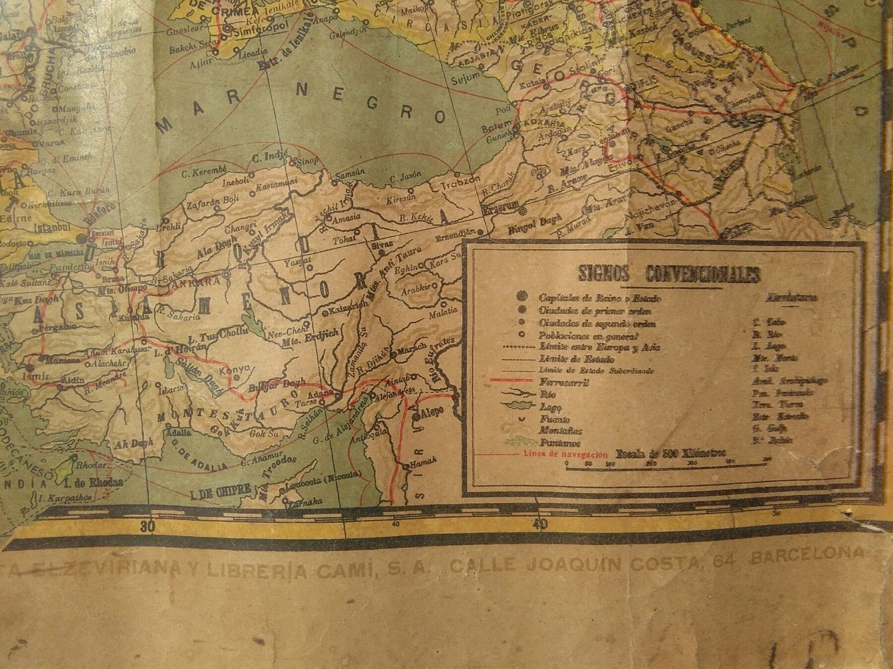 Cartine & Atlanti: Europa-Karte, 1936 – Usato da Neuenhof venduto da elRey123 3