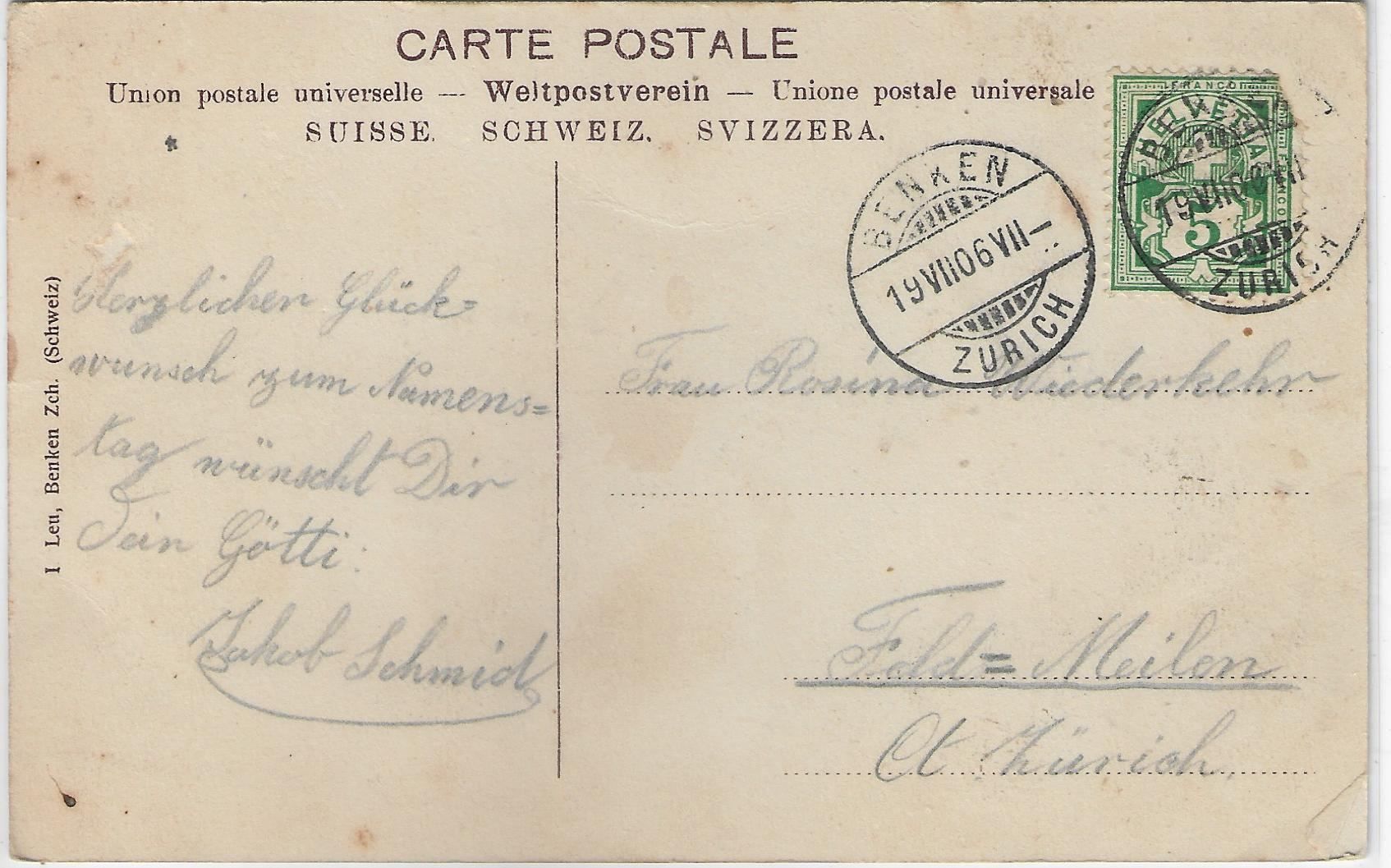 Cartoline postali: Benken ZH - Dorfplatz mit Rest. Sonne, – Usato da Ettingen venduto da Kartenplanet 1