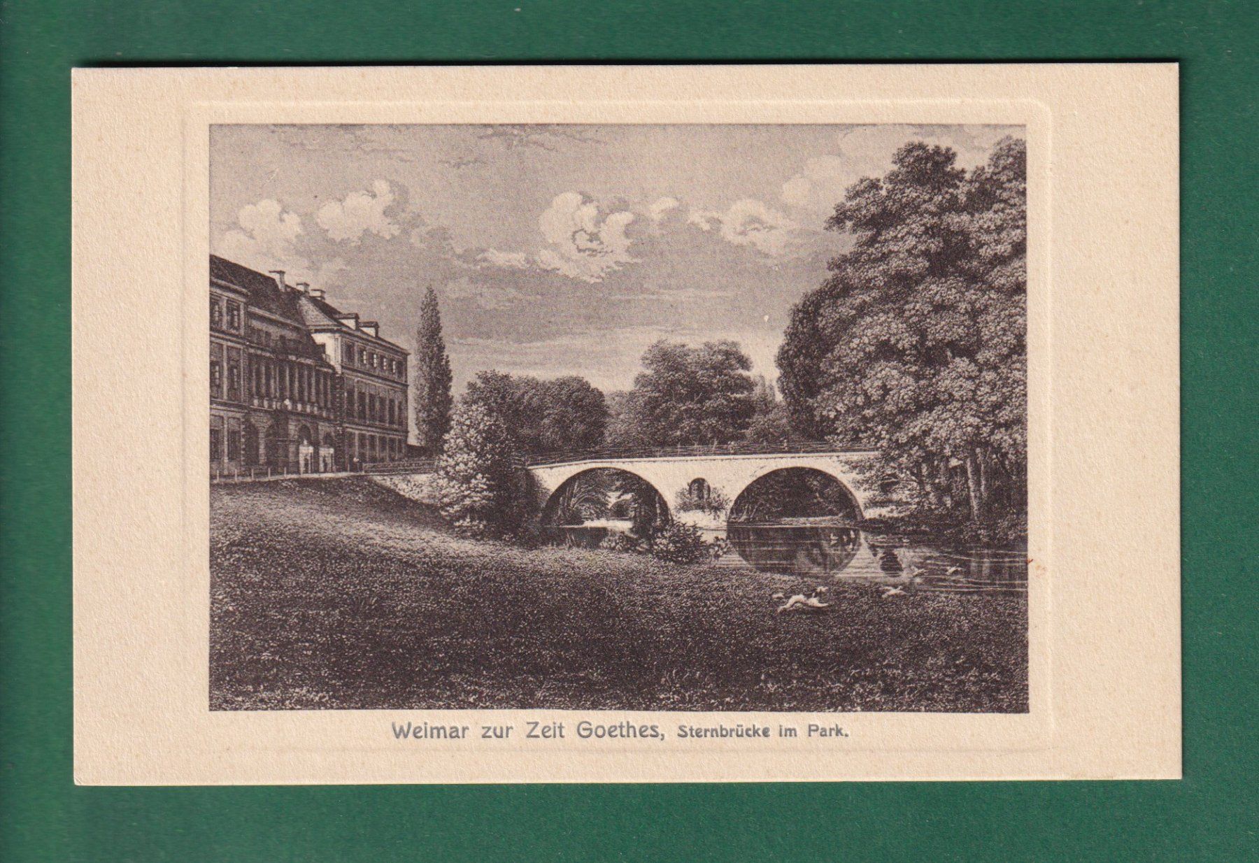 Cartoline postali: WEIMAR - Sternbrücke im Park – Usato da Pully venduto da nicecards-shop